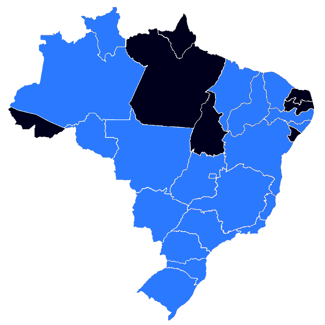 Mapa de cobertura Brasil